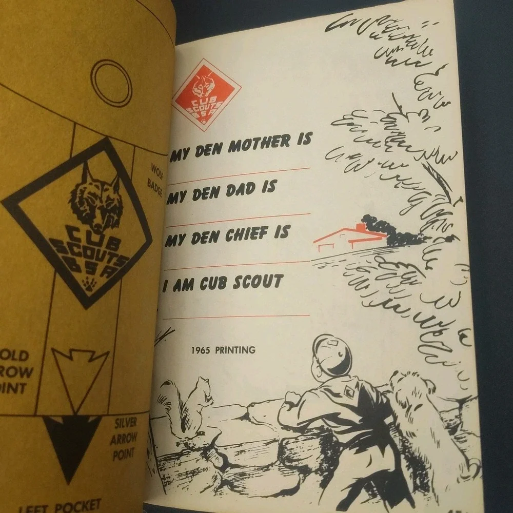 1954 Wolf Cub‎ Scout Handbook Book Paperback VTG Educational B10.1GA3405